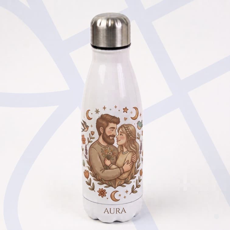 Custom Printed White BB2 Bottle ( 500 ML) image 2