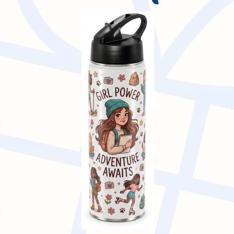 Custom Printed White Nozzle Bottle ( 750 ML)