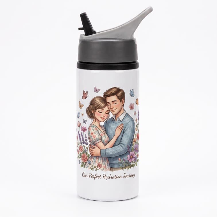 Custom Printed White Eagle Straw Bottle ( 600 ML)