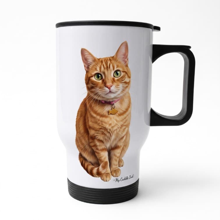 Custom Picture Travel Coffee Mug with Handle & Lid image 2