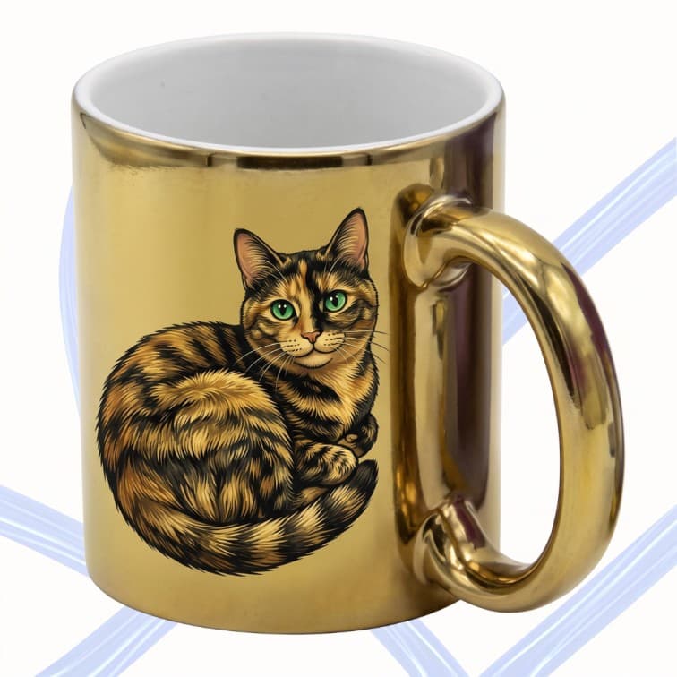 Custom Metallic Gold Mug – Personalized Design image 4