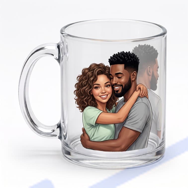 Personalized Glass Photo Mug – Custom Printed Coffee Cup image 5