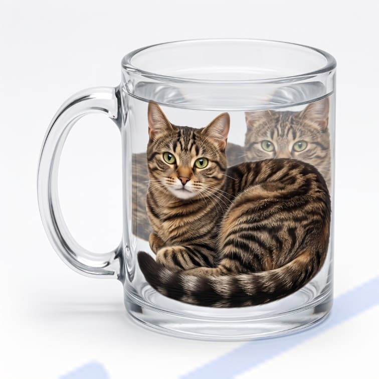 Personalized Glass Photo Mug – Custom Printed Coffee Cup