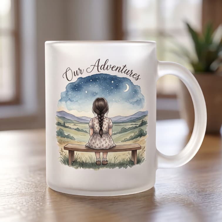 Personalized Glass Frosted Photo Mug – Custom Printed Coffee Cup image 5