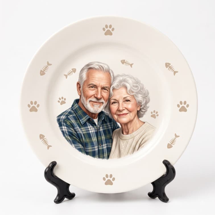 Personalized Custom Photo Plate with Personalized Artwork