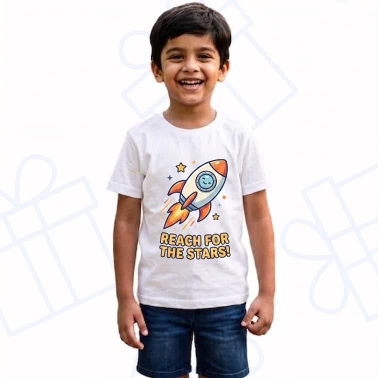 Kids Premium White Personalized Custom Cotton T-Shirt ( Size: 20, 22, 24, 26, 28, 30, 32 ) image 3