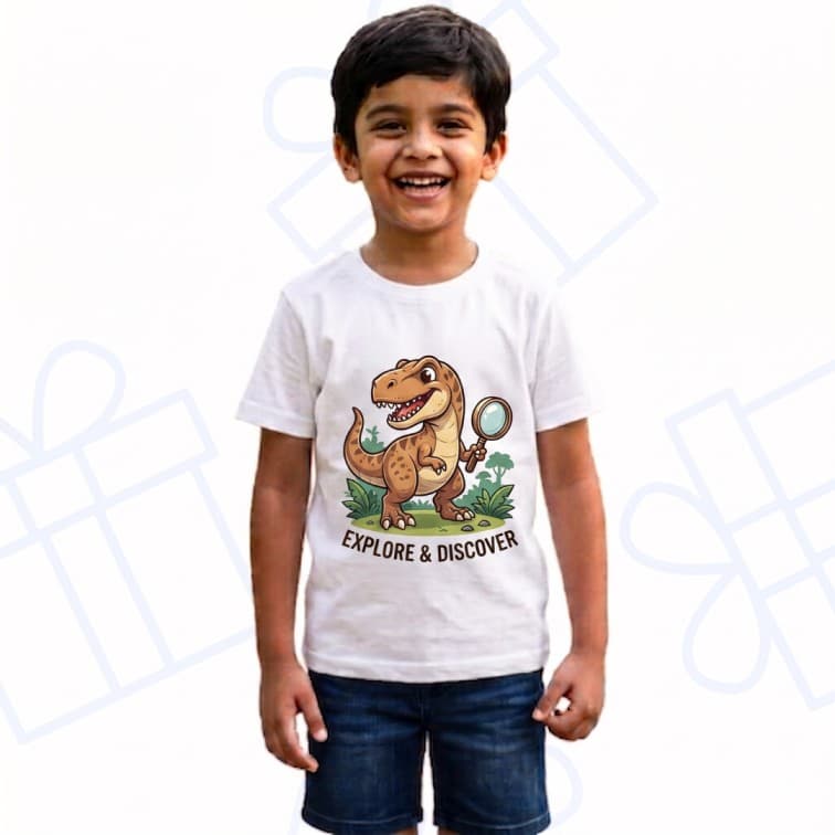 Kids Premium White Personalized Custom Cotton T-Shirt ( Size: 20, 22, 24, 26, 28, 30, 32 ) image 5