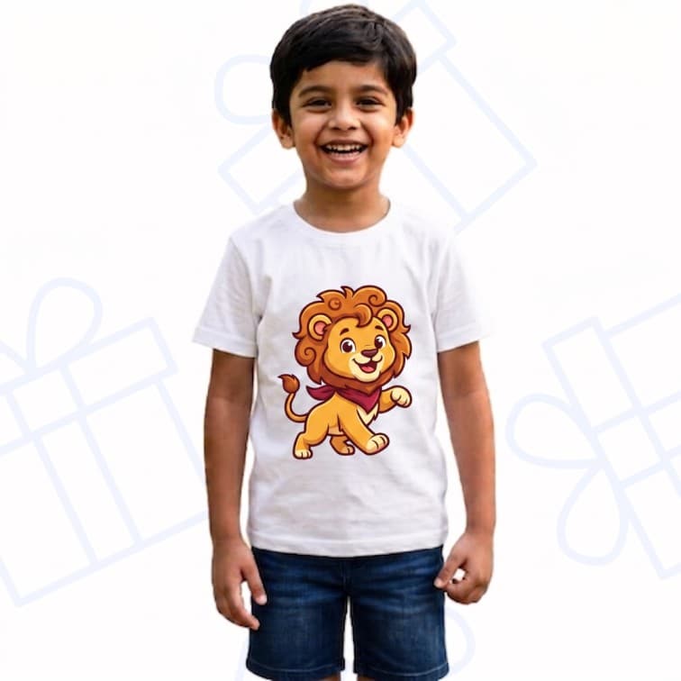 Kids Premium White Personalized Custom Cotton T-Shirt ( Size: 20, 22, 24, 26, 28, 30, 32 ) image 2