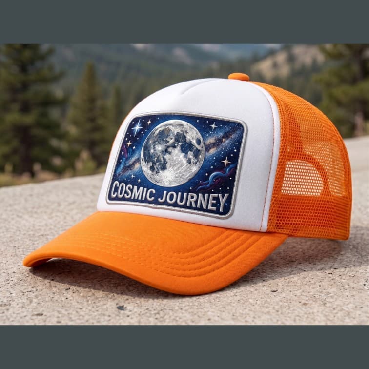 Custom Sublimation Trucker Cap Orange image 4