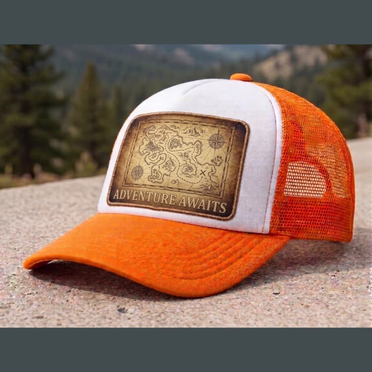 Custom Sublimation Trucker Cap Orange image 2