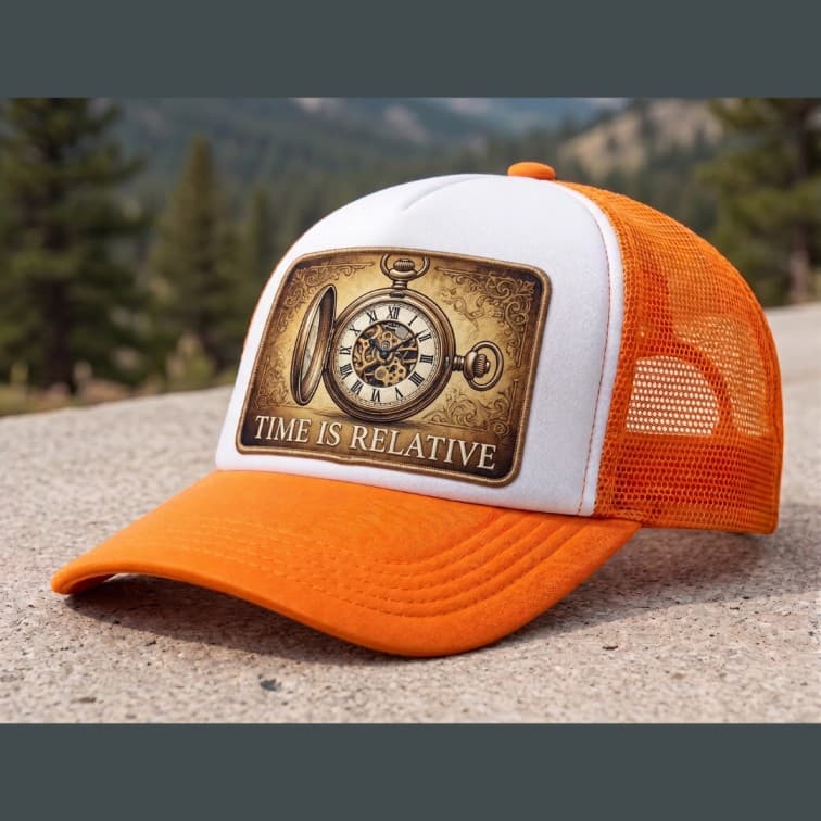 Custom Sublimation Trucker Cap Orange