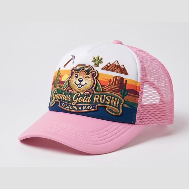 Custom Sublimation Trucker Cap Pink