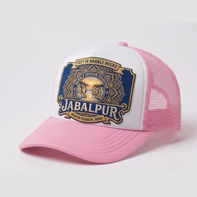 Custom Sublimation Trucker Cap Pink image 5