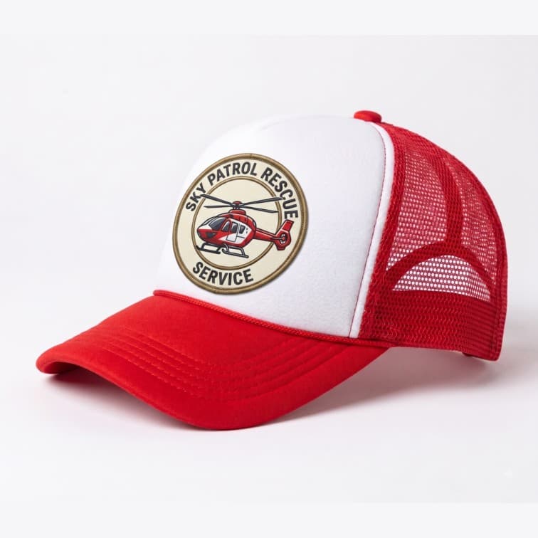 Custom Sublimation Trucker Cap Red image 4