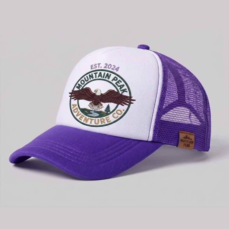 Custom Sublimation Trucker Cap Purple