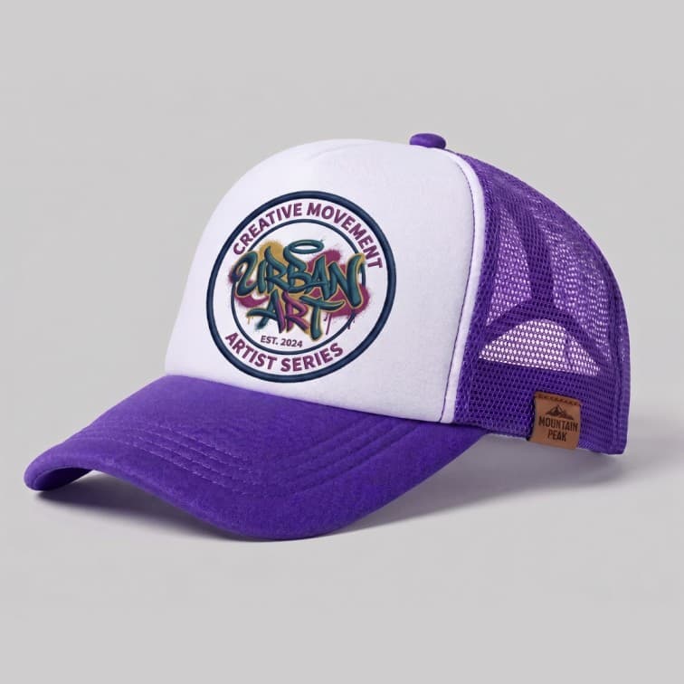 Custom Sublimation Trucker Cap Purple image 5