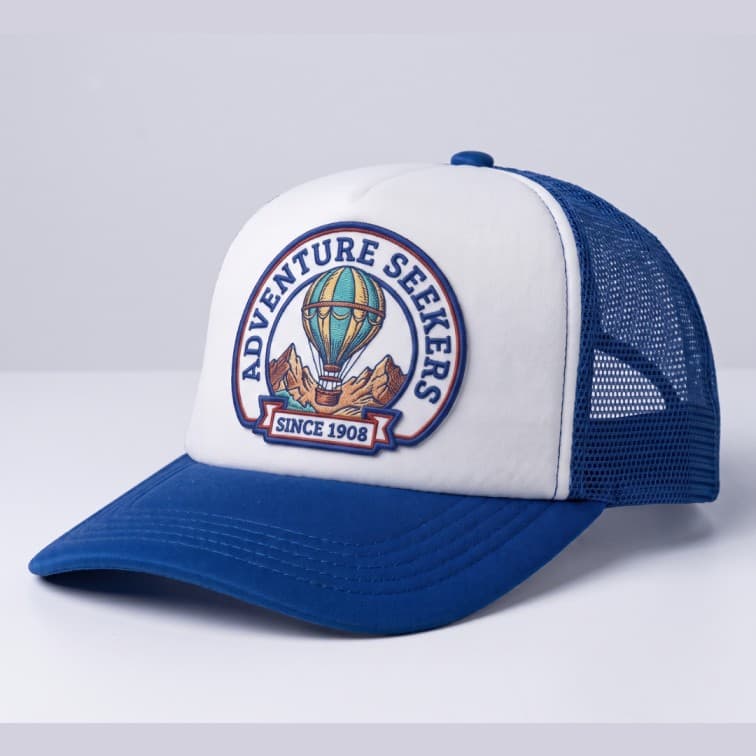 Custom Sublimation Trucker Cap Blue image 5
