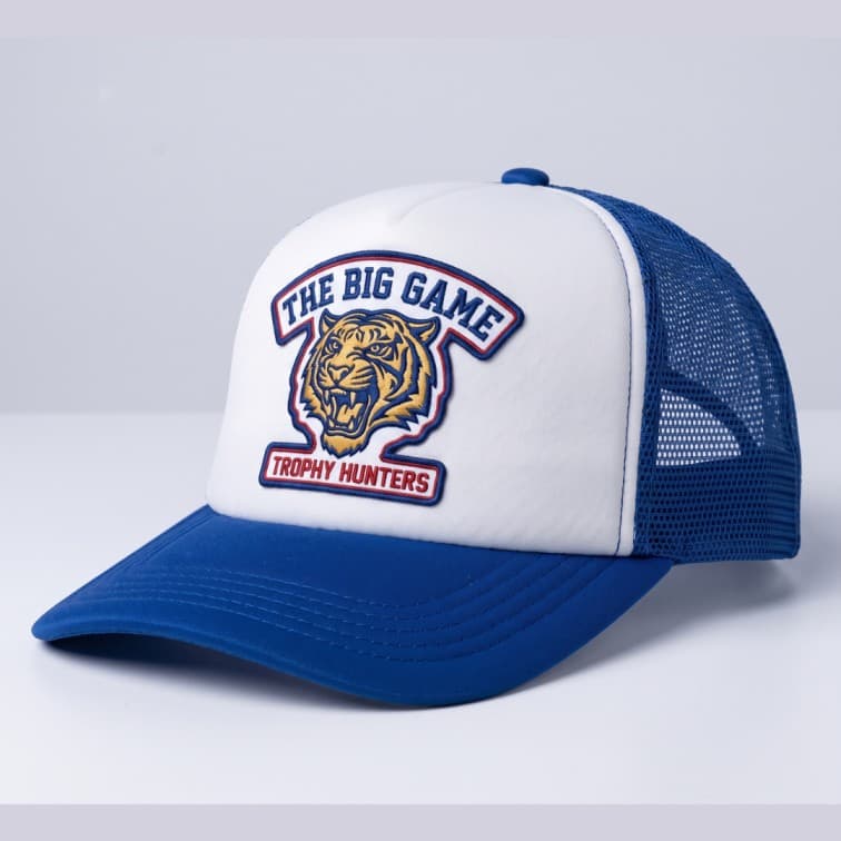 Custom Sublimation Trucker Cap Blue