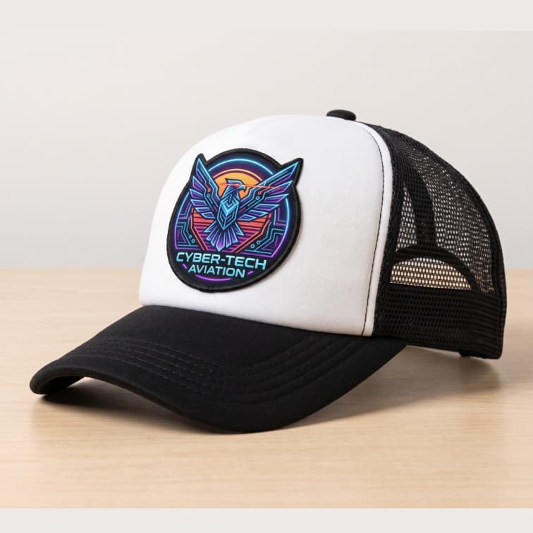Custom Sublimation Trucker Cap Black