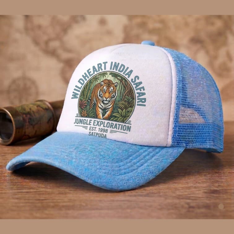 Custom Sublimation Trucker Cap Light Blue image 5