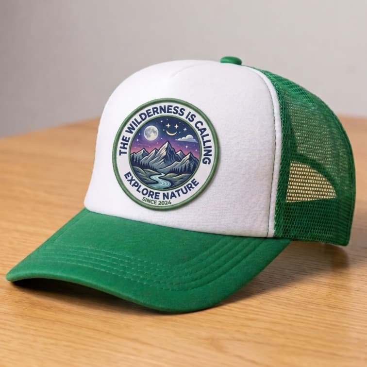 Custom Sublimation Trucker Cap Green image 4