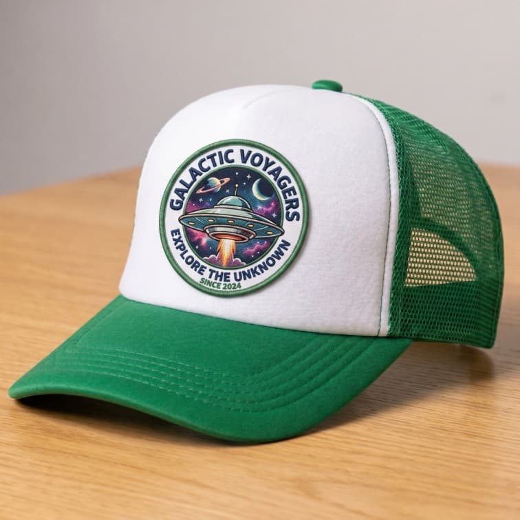 Custom Sublimation Trucker Cap Green image 2
