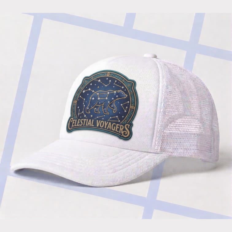 Custom Sublimation Trucker Cap White image 5