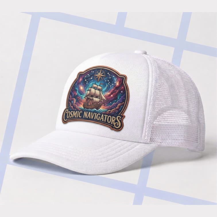 Custom Sublimation Trucker Cap White image 2