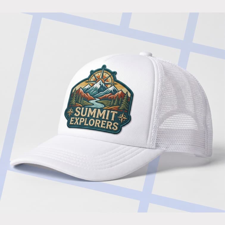 Custom Sublimation Trucker Cap White image 3