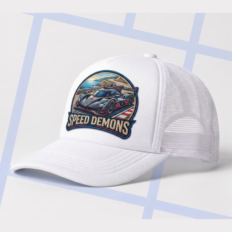 Custom Sublimation Trucker Cap White image 4