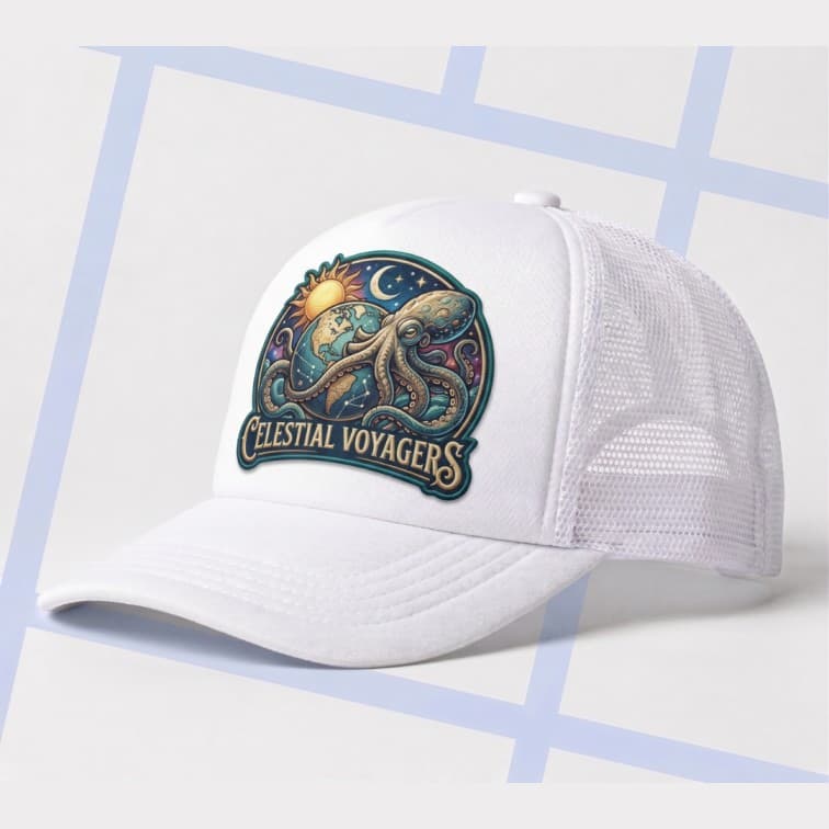 Custom Sublimation Trucker Cap White