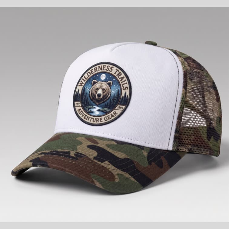 Custom Sublimation Trucker Cap Camouflage image 4