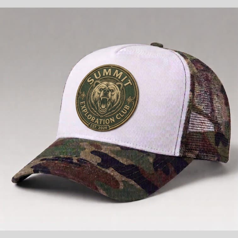 Custom Sublimation Trucker Cap Camouflage image 2