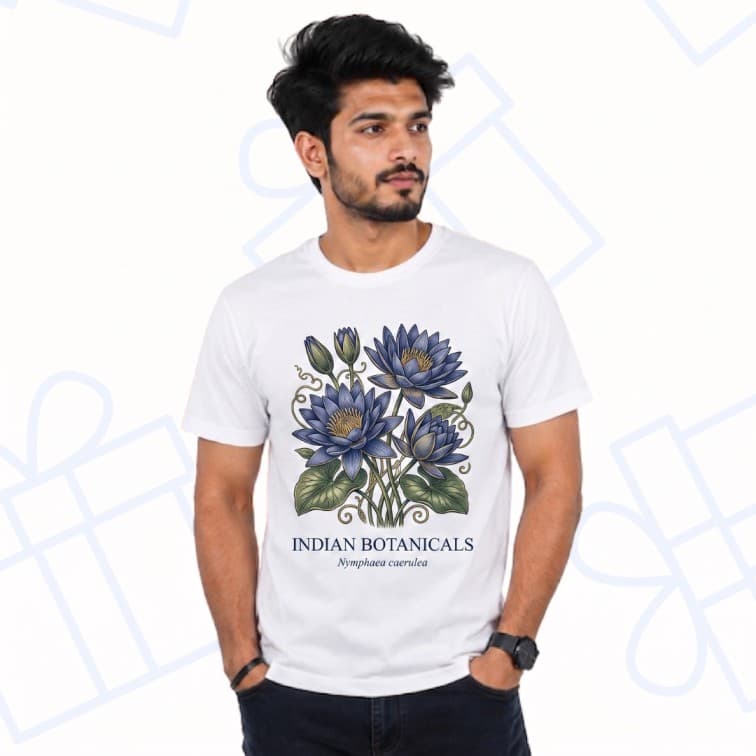 White Round Neck Polyester Graphic T-Shirt – Indian Wetlands Flamingo Edition (90 GSM, Ultra-Lightweight) image 4