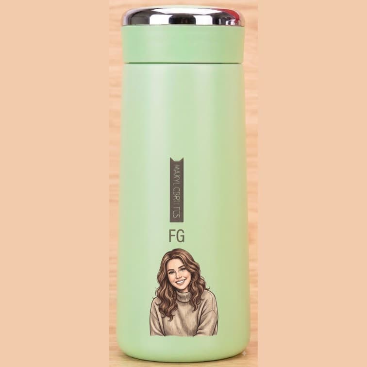 MiniNice Bottle (350 ML) – Personalized Custom Illustrated Travel Flask image 2