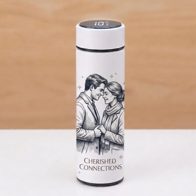 Custom Smart LED Temperature Thermal Flask – 500ml Stainless Steel Vacuum Insulated Water Bottle image 3