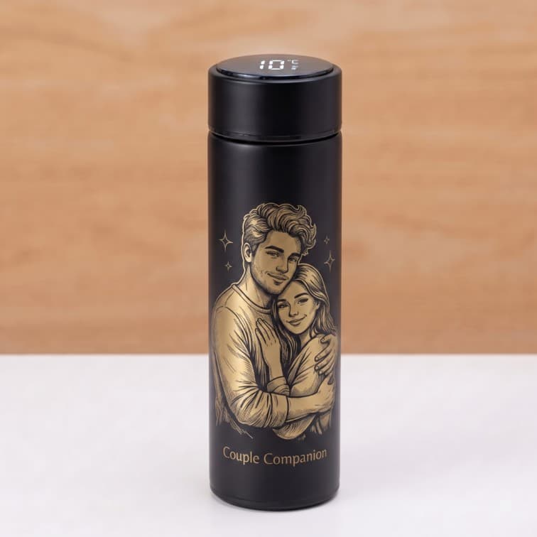 Custom Smart LED Temperature Thermal Flask – 500ml Stainless Steel Vacuum Insulated Water Bottle