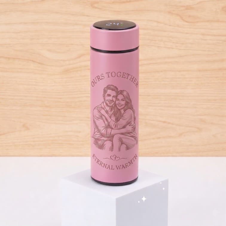 Custom Smart LED Temperature Thermal Flask – 500ml Stainless Steel Vacuum Insulated Water Bottle image 4