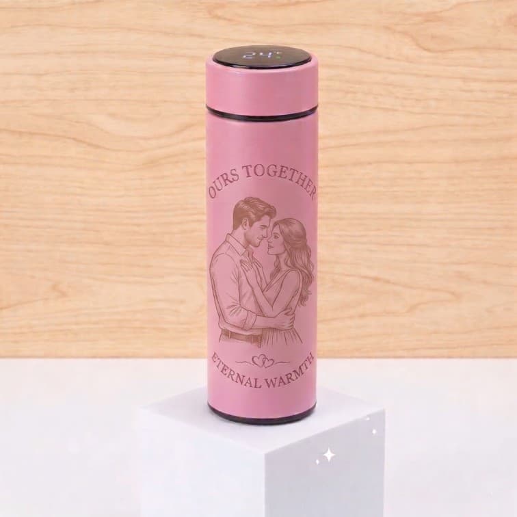 Custom Smart LED Temperature Thermal Flask – 500ml Stainless Steel Vacuum Insulated Water Bottle image 2