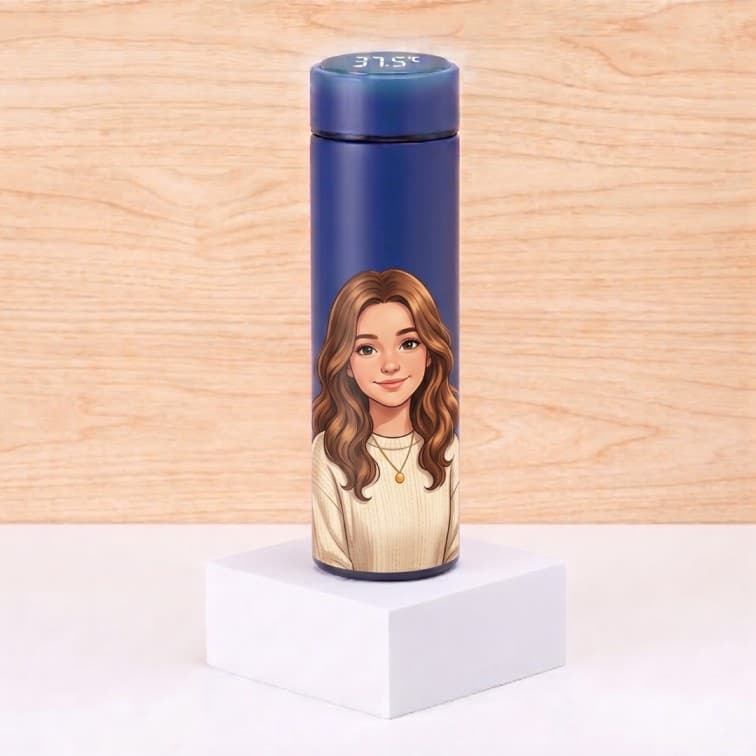 Custom Smart LED Temperature Thermal Flask – 500ml Stainless Steel Vacuum Insulated Water Bottle