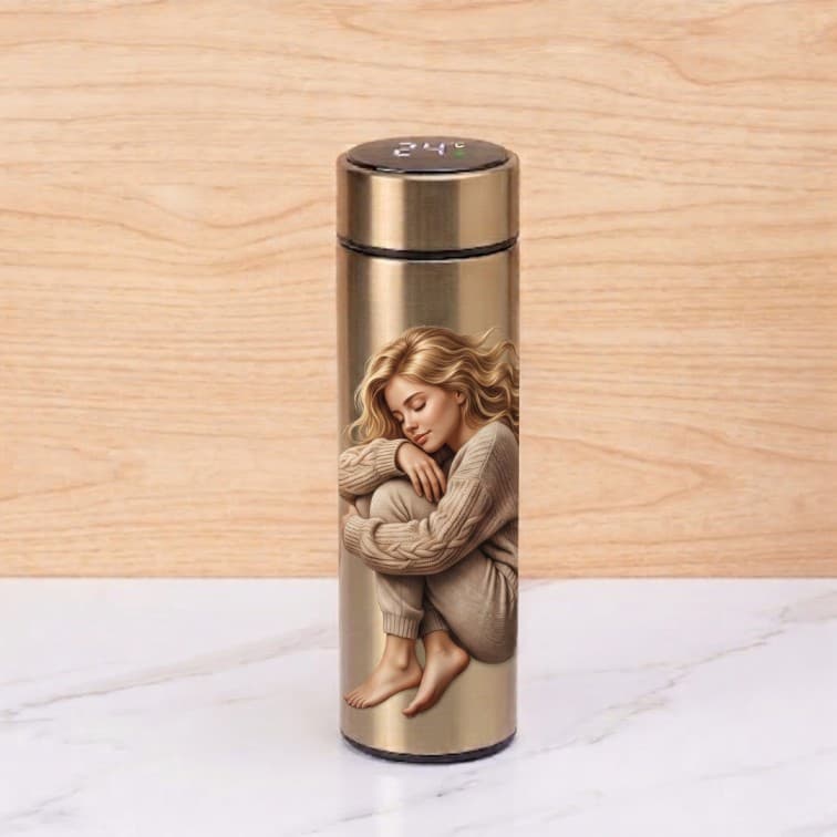 Custom Smart LED Temperature Thermal Flask – 500ml Stainless Steel Vacuum Insulated Water Bottle