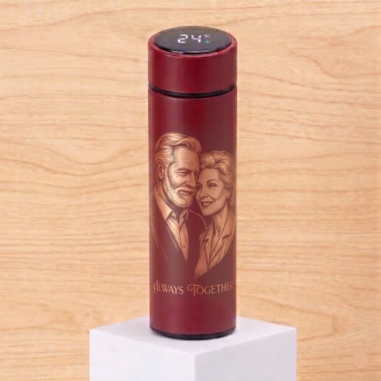 Custom Smart LED Temperature Thermal Flask – 500ml Stainless Steel Vacuum Insulated Water Bottle image 4