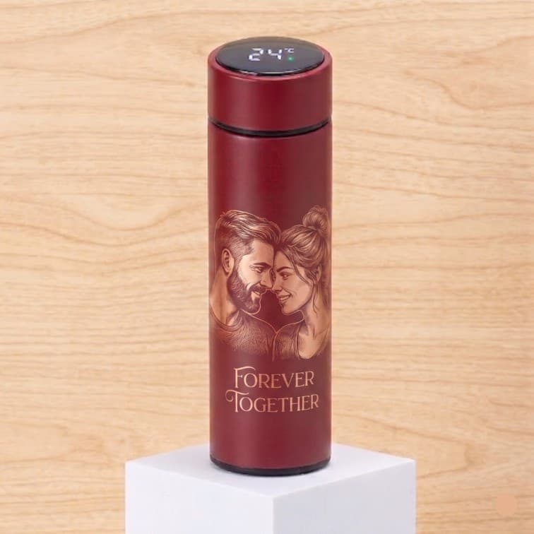 Custom Smart LED Temperature Thermal Flask – 500ml Stainless Steel Vacuum Insulated Water Bottle