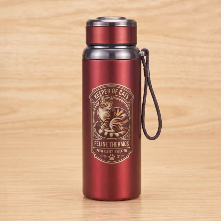 800ml Vacuum Insulated Thermos Flask – Premium Stainless Steel Travel Bottle (Crimson Red) image 3