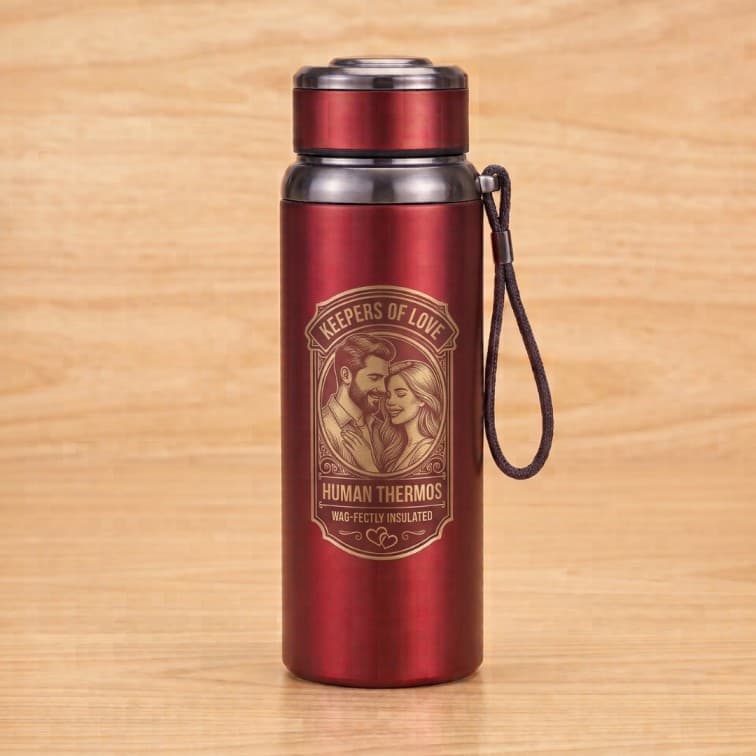 800ml Vacuum Insulated Thermos Flask – Premium Stainless Steel Travel Bottle (Crimson Red) image 2