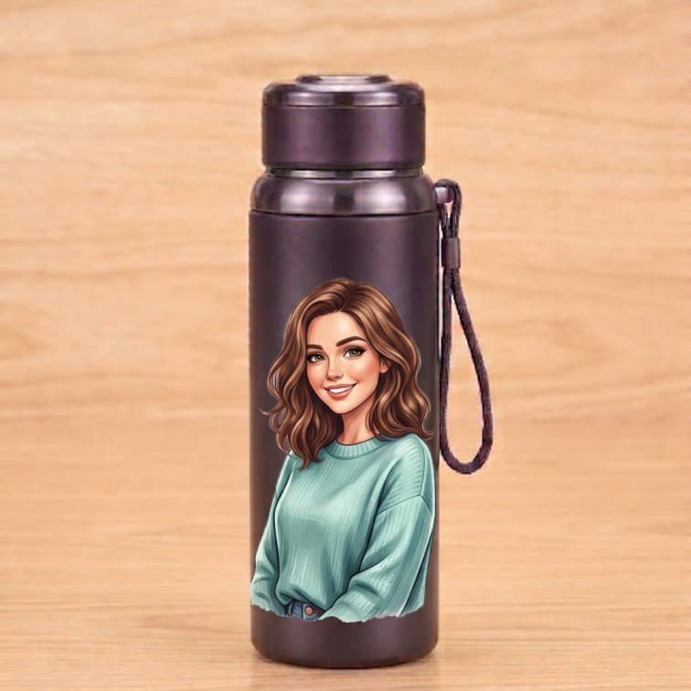 800ml Vacuum Insulated Thermos Flask – Premium Stainless Steel Travel Bottle (Dark Slate) image 2