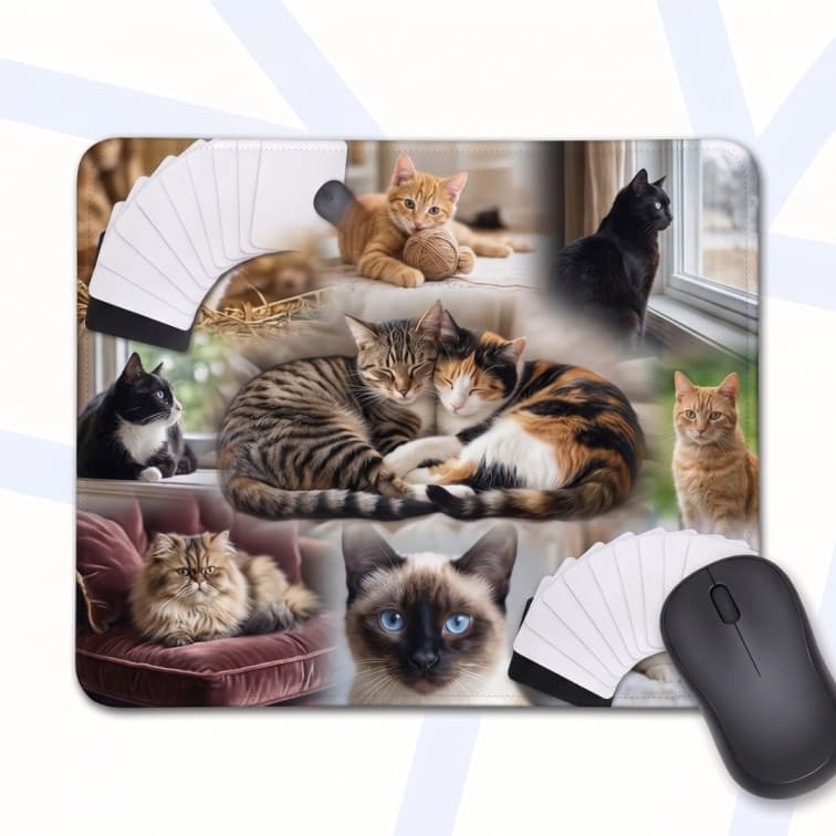 Custom Sublimation Mouse Pads – DIY Heat Press Transfer Pads with Non-Slip Rubber Base image 2
