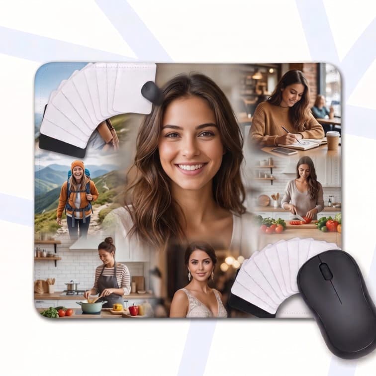 Custom Sublimation Mouse Pads – DIY Heat Press Transfer Pads with Non-Slip Rubber Base