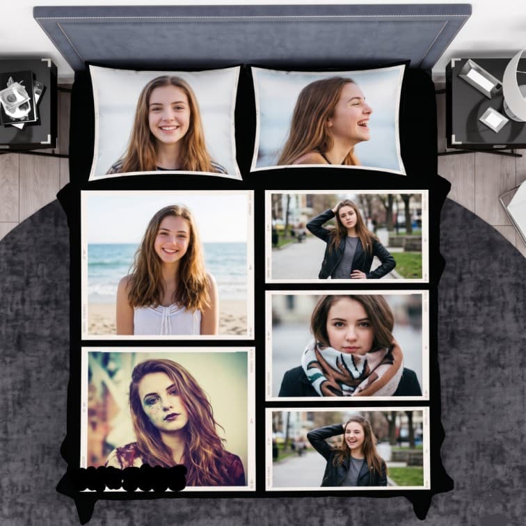 Custom Personalized Photo Bedsheet image 3