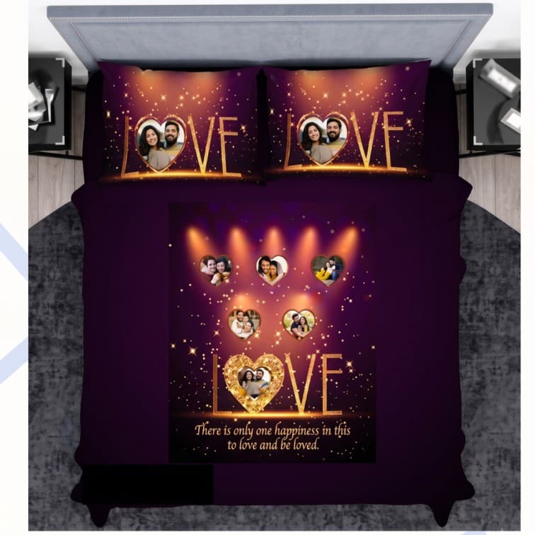 Custom Personalized Photo Bedsheet image 4